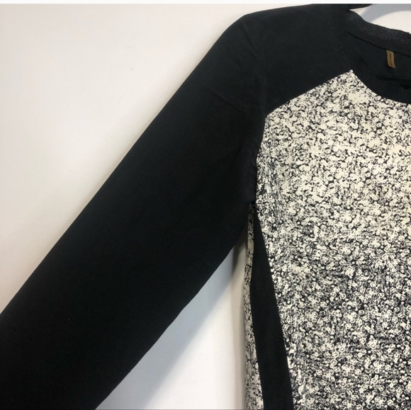 Rebecca Taylor Black and Gray Long Sleeve Top - Picture 6 of 11